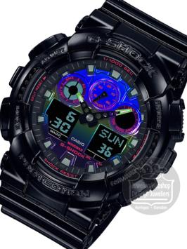 Casio G-Shock Horloge GA-100RGB-1AER Virtual Rainbow