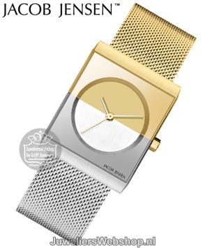 jacob jensen classic horloge 526 dames goud en zilver