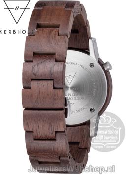 kerbholz houten horloge wilma walnut 4251240410005