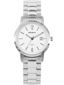 Prisma Dameshorloge P.1474 Slimline Classic Steel White