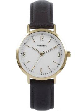 Prisma Dameshorloge P.1508 Slimline Wit Goud