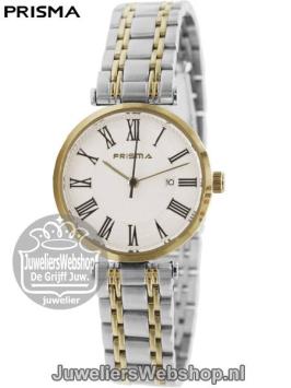 Prisma P1522 Bicolor Dames Horloge Edelstaal