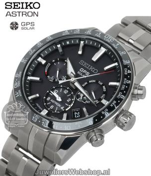 seiko astron SSH003J1 Solar GPS Dual Time titanium horloge