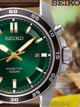 Seiko horloge SKA791P1 kinetic Groen