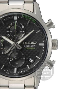 seiko chronograaf heren horloge SSB389P1 titanium