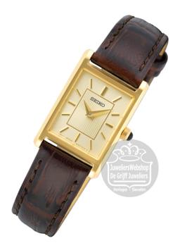 seiko dames horloge SWR066P1 met goudkleurige kast