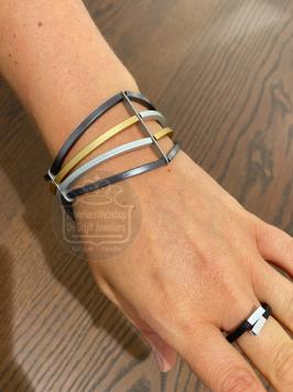 step by step 500221 armband buizen grijs zilver goud