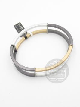 step by step 500220 armband buizen grijs zilver goud