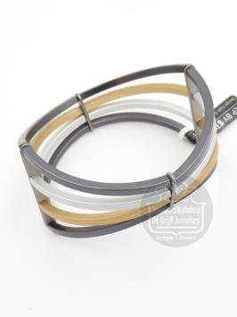 step by step 500221 armband buizen grijs zilver goud