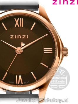 Zinzi Classy Mini Horloge Bicolor Rose Bruin ZIW1236