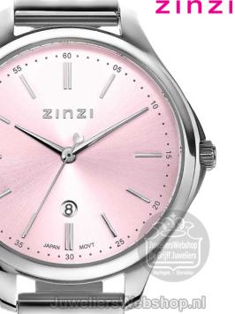 Zinzi Classy Horloge Zilver ZIW1041 Roze