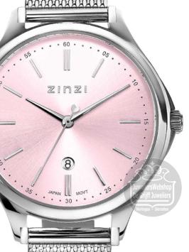 Zinzi Classy Horloge Zilver ZIW1041M Roze